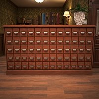 Card Catalog Storage Cabinet