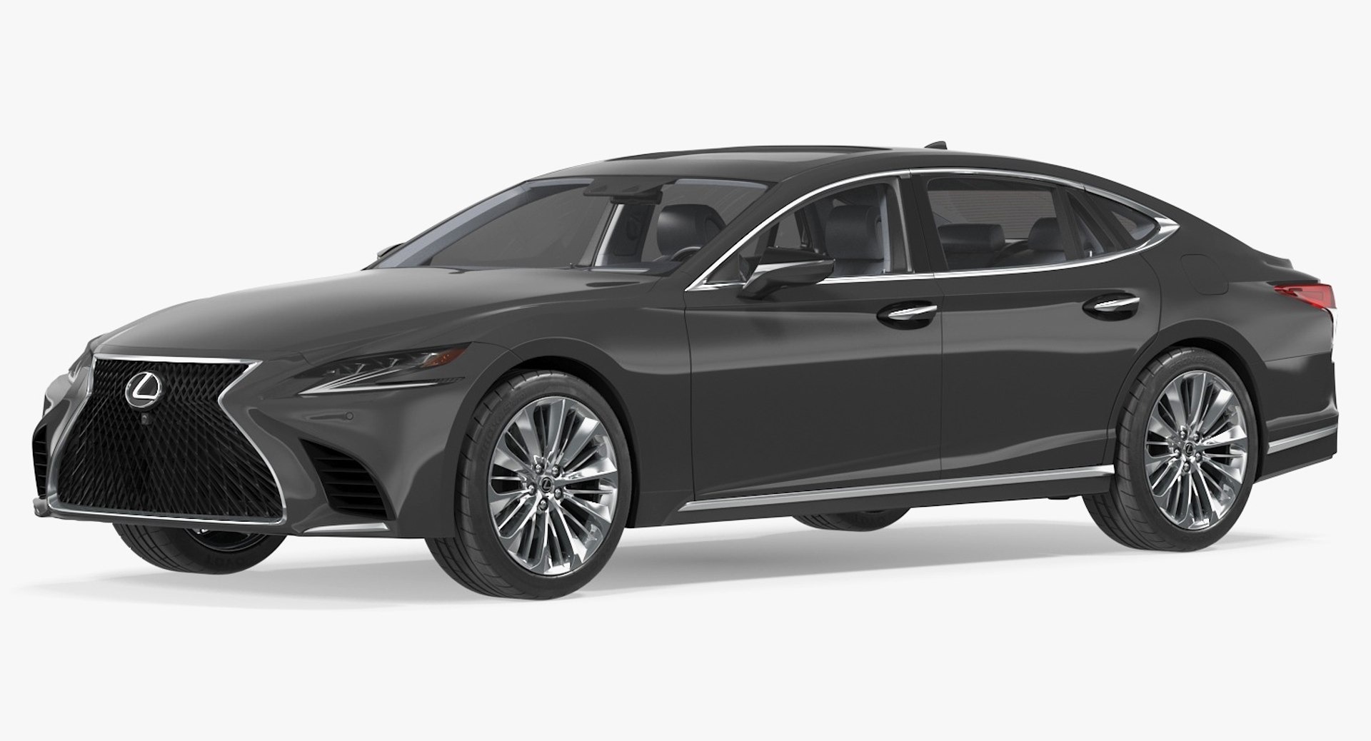 Lexus LS 500 2018 Simple Interior 3D Model 3D model preview