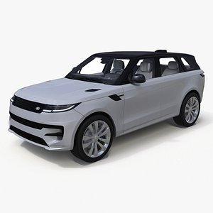 3D model Range Rover Sport SUV Light Grey