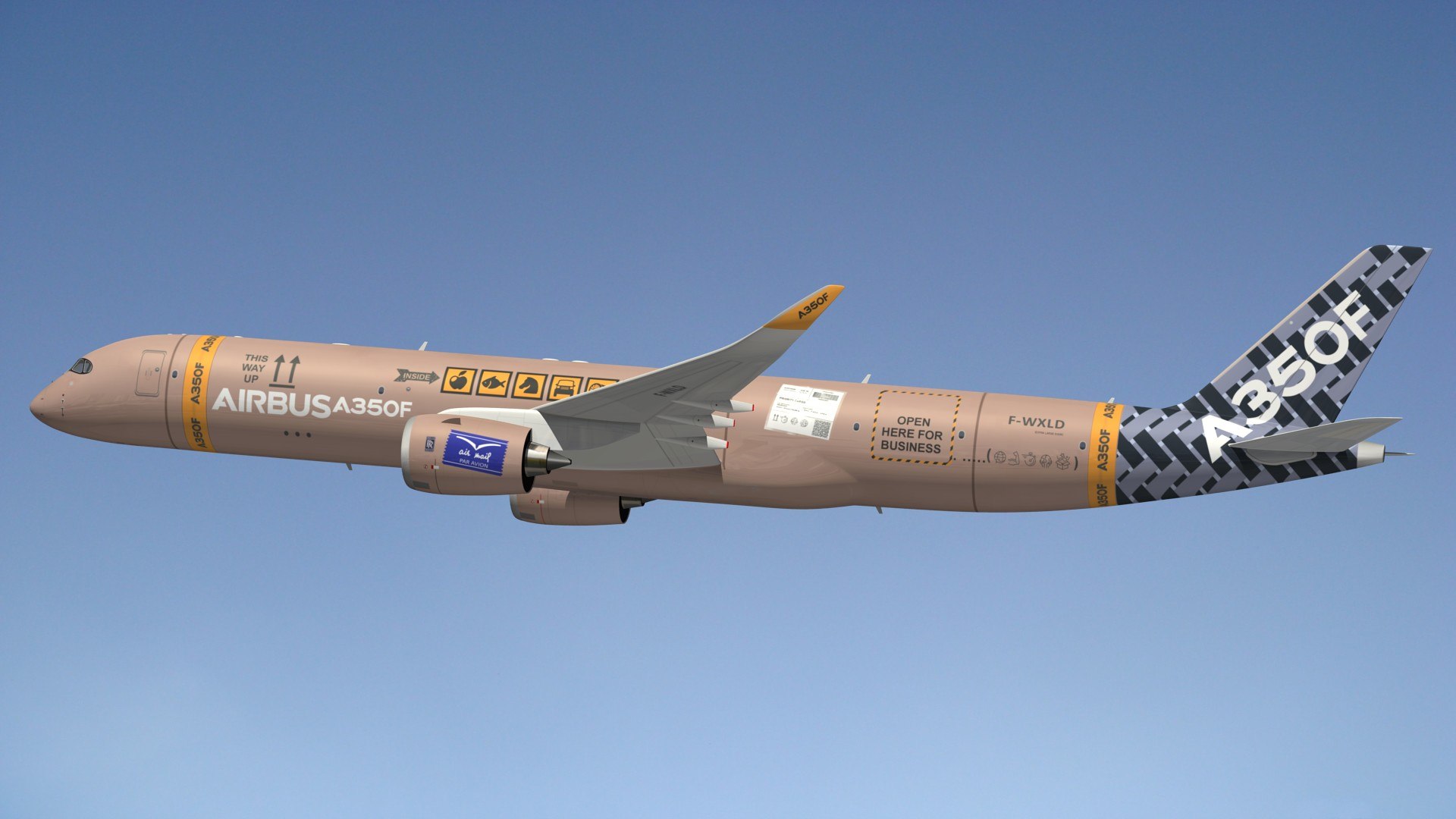 AIRBUS A350F ハウス塗装 F-WXLD 1/400 A350F エアバス社 F-WXLD | ひこーきちゃん