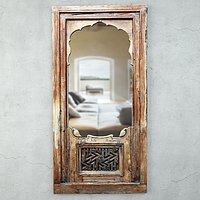 19th-C Carved Jharokha Mirror
