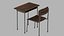 Cadeira e mesa para sala de aula