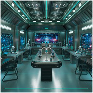 Sci Fi Interior laboratory model