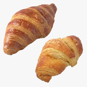3D Realistic Croissants Bundle model