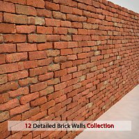 Stone Brick Rock Red House Wall Ruin abandoned deserted forsaken desolate prop detail background element (2)