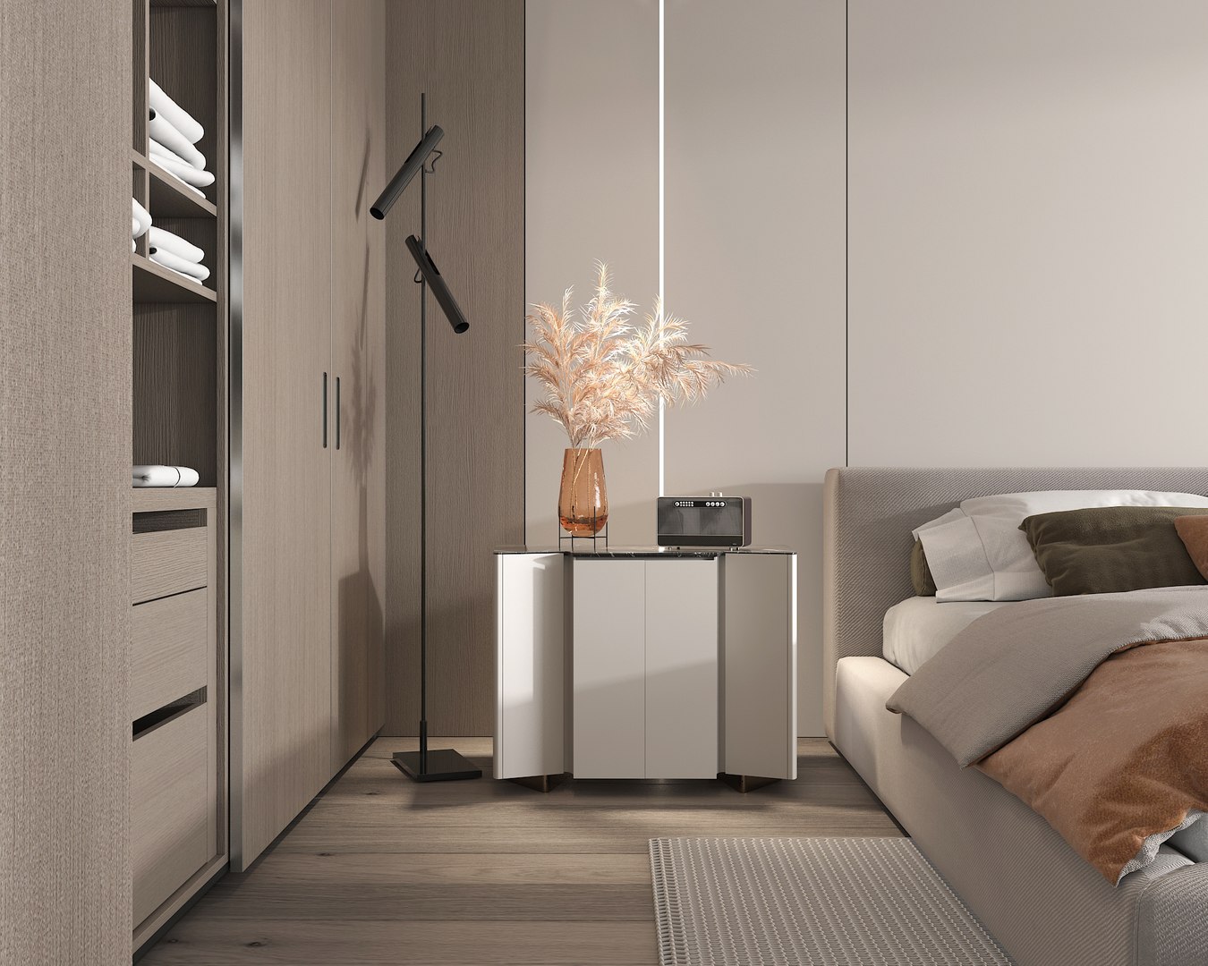 Modern Bedroom Interior Scene 24 3D Model TurboSquid 2020619   6 