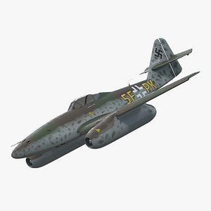 fighter aircraft messerschmitt 262 3d model