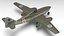 fighter aircraft messerschmitt 262 3d model