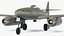 fighter aircraft messerschmitt 262 3d model