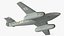 fighter aircraft messerschmitt 262 3d model