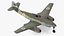 fighter aircraft messerschmitt 262 3d model