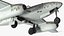 fighter aircraft messerschmitt 262 3d model