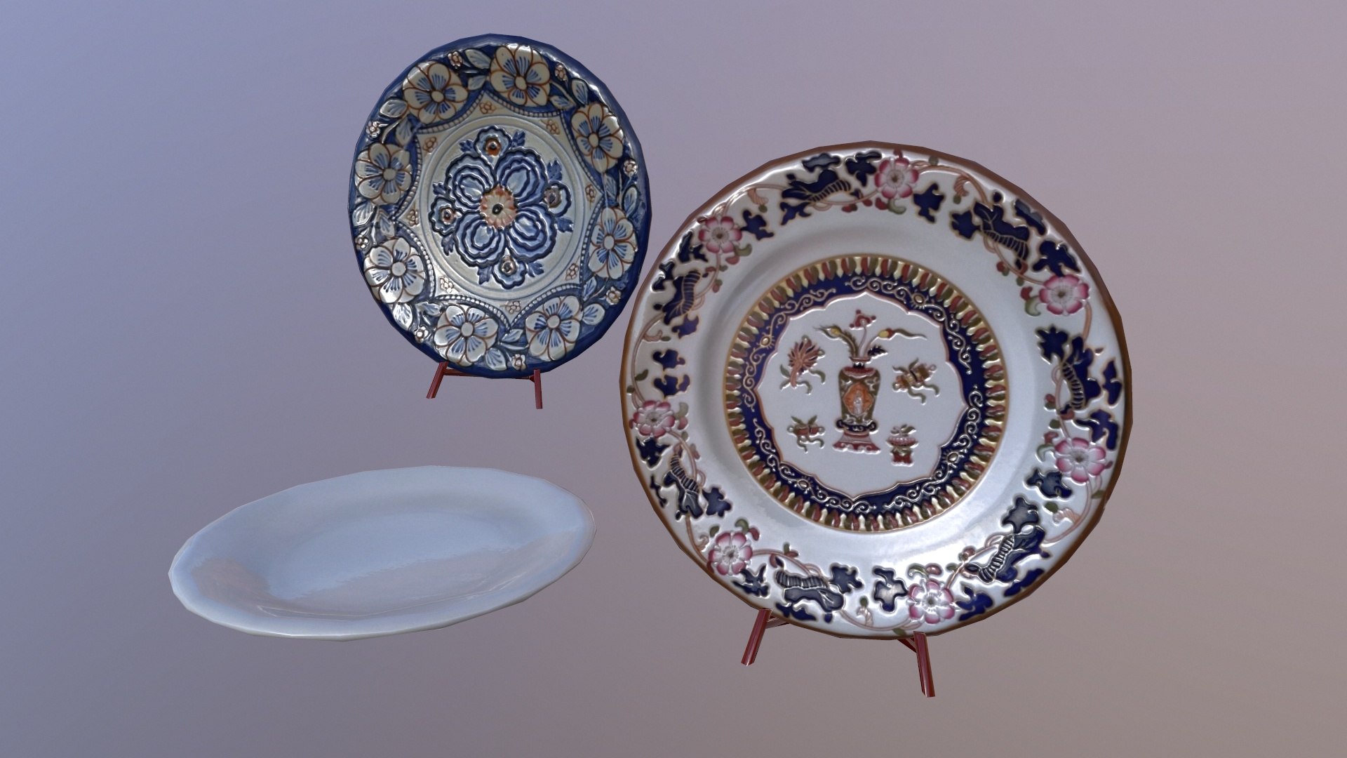 3D model Vintage plates - TurboSquid 1843711