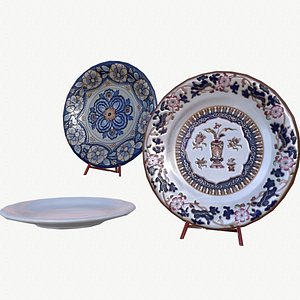 3D model Vintage plates