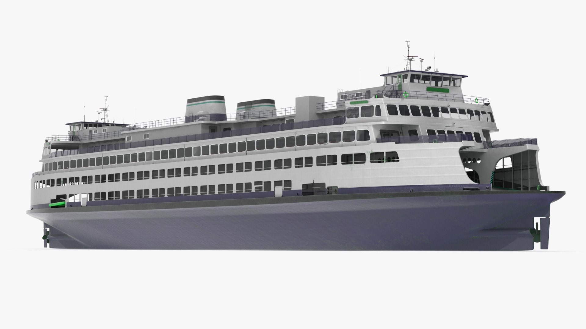 Large Ferry Ship 3D model preview