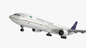 Airbus A330-300 Saudi Arabian Airlines 3D model