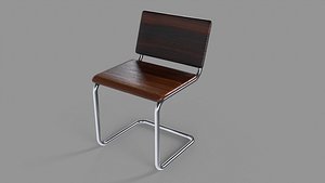 3D Side Chair - Classroom Student Chair Low-poly model
