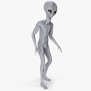 3D alien rigged character model
