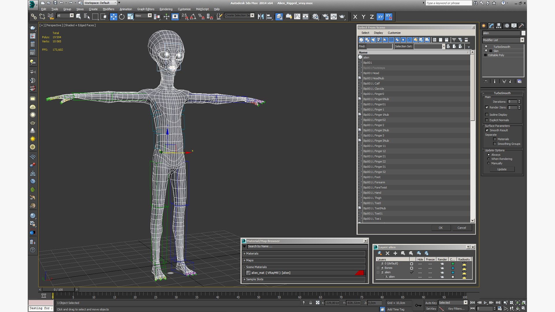 3D alien rigged character model - TurboSquid 1602259