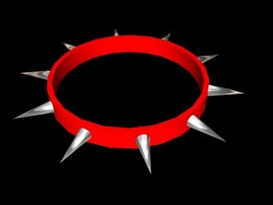spike collar 3d max