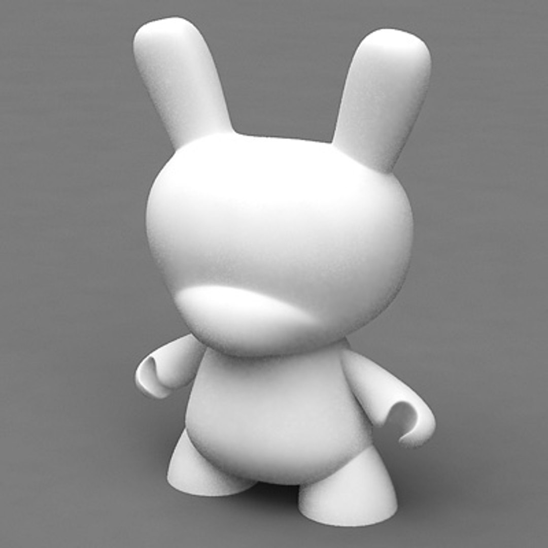 3d vinyl rabbit toys model