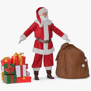 Santa Claus with Bag and Gifts 2