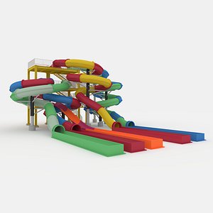 3D Waterpark Slide 4 model