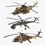 sikorsky military rigged helicopters 3D model