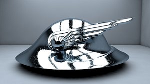 3D art deco hermes helmet