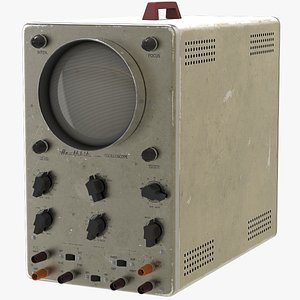 3D vintage oscilloscope heathkit o-8