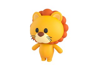 3D lion character model