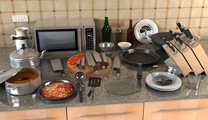 kitchen ware 3d max