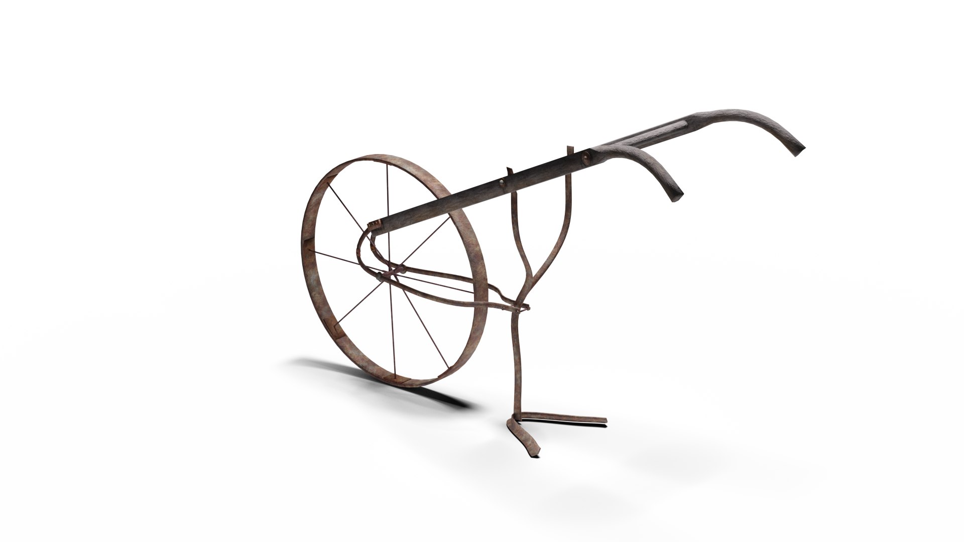 3D Antique Wheel Hoe Model TurboSquid 1673301