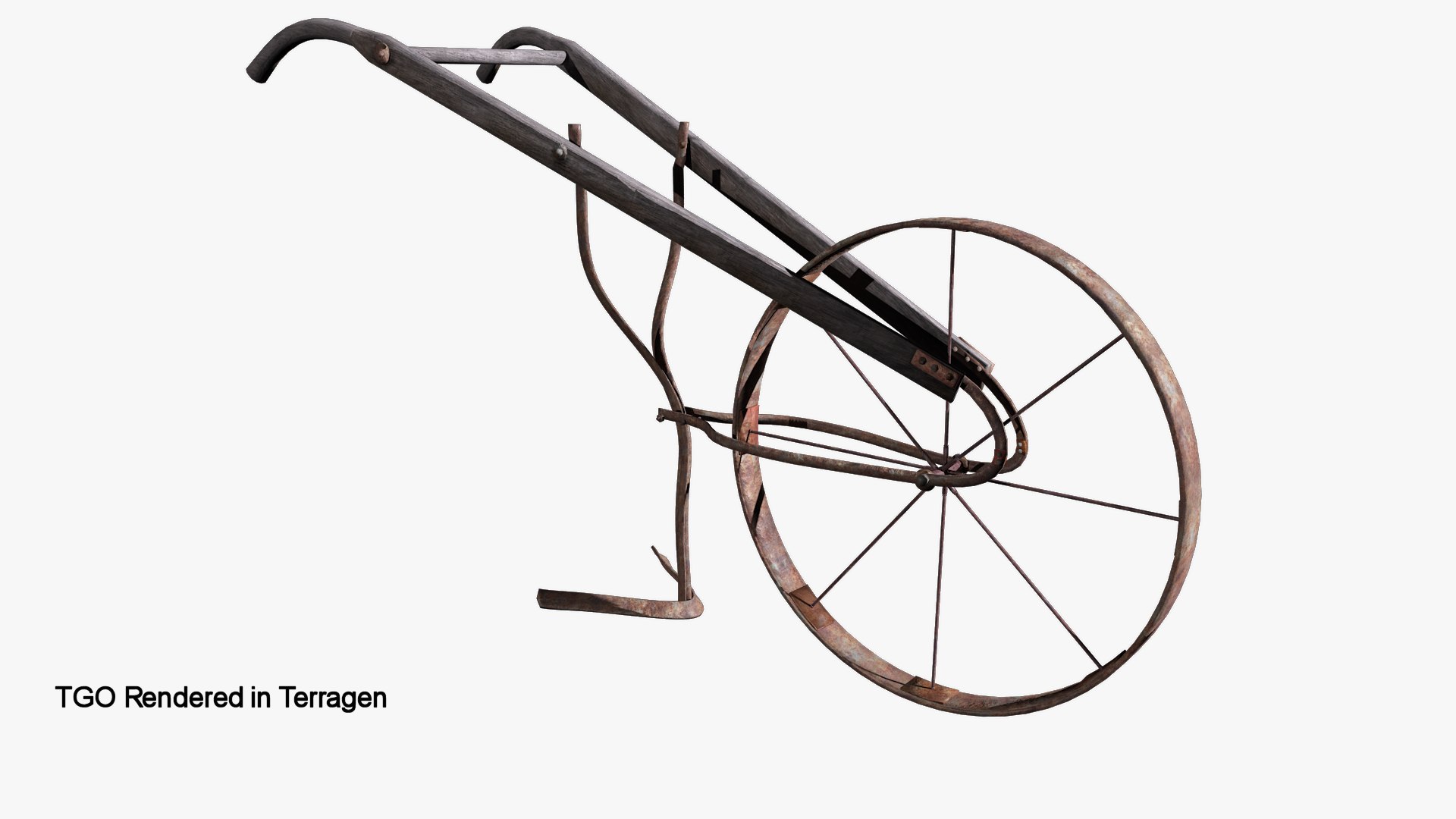 3D Antique Wheel Hoe Model TurboSquid 1673301