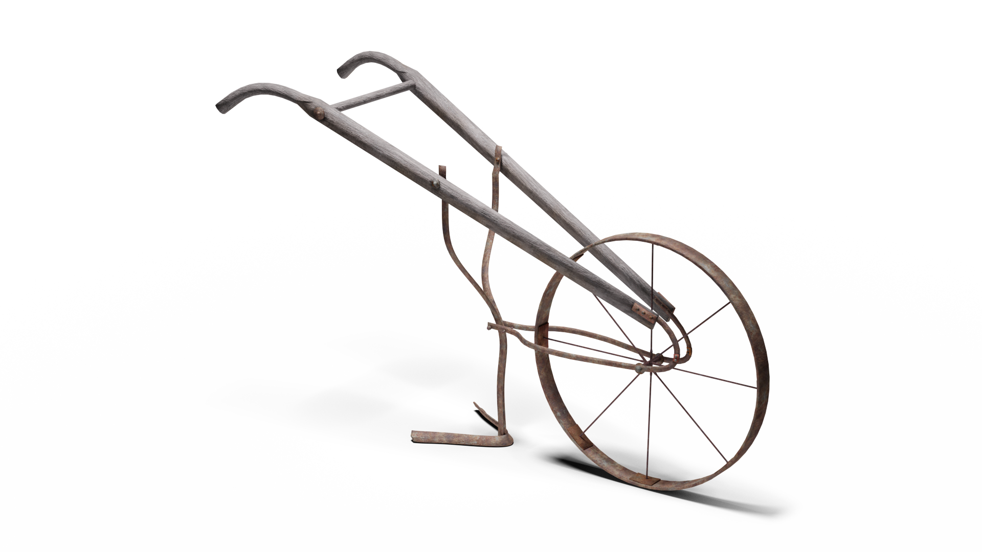 3D Antique Wheel Hoe Model - TurboSquid 1673301