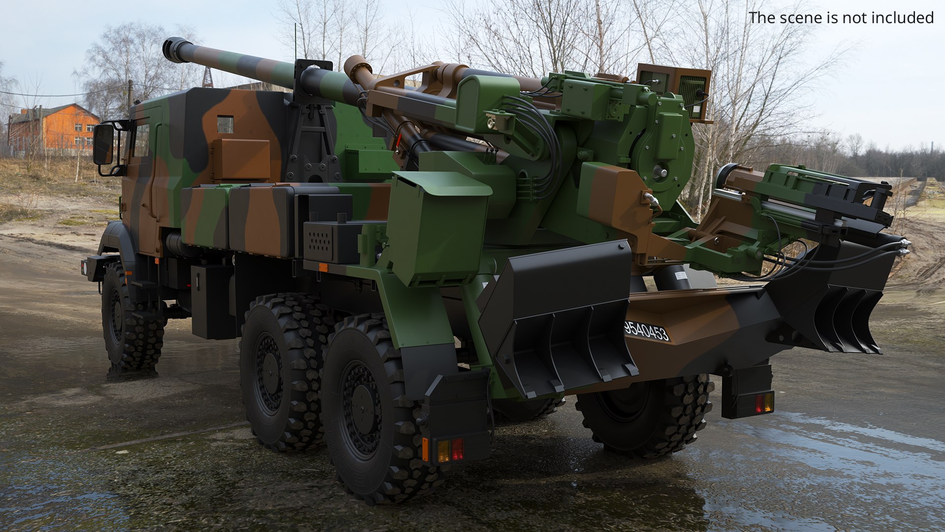 3D 155mm Self-Propelled Howitzer Simplified Model - TurboSquid 2453722