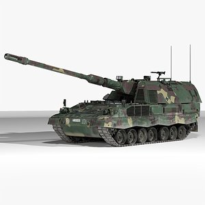 3D pzh2000 german self-propelled howitzer