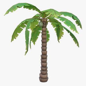 3D cartoon palm tree