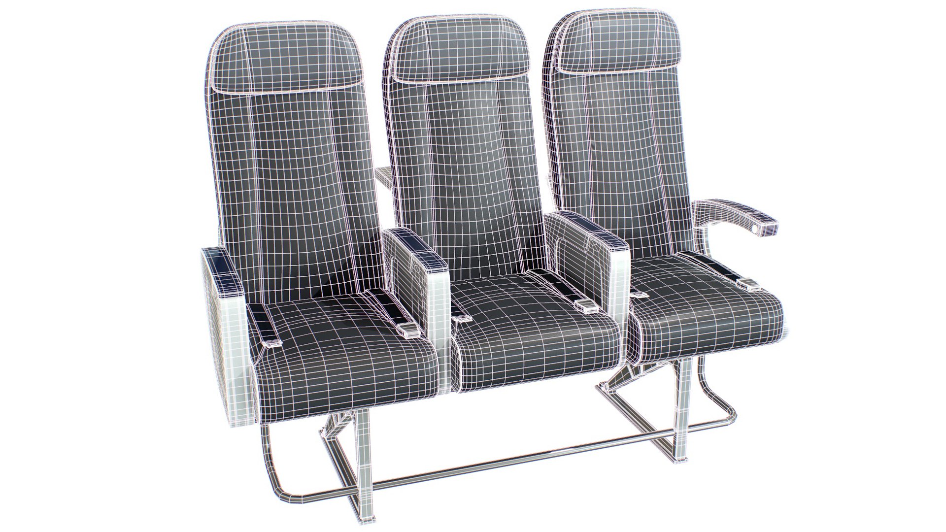 3D Airplane Economic Seat Model - TurboSquid 2130703