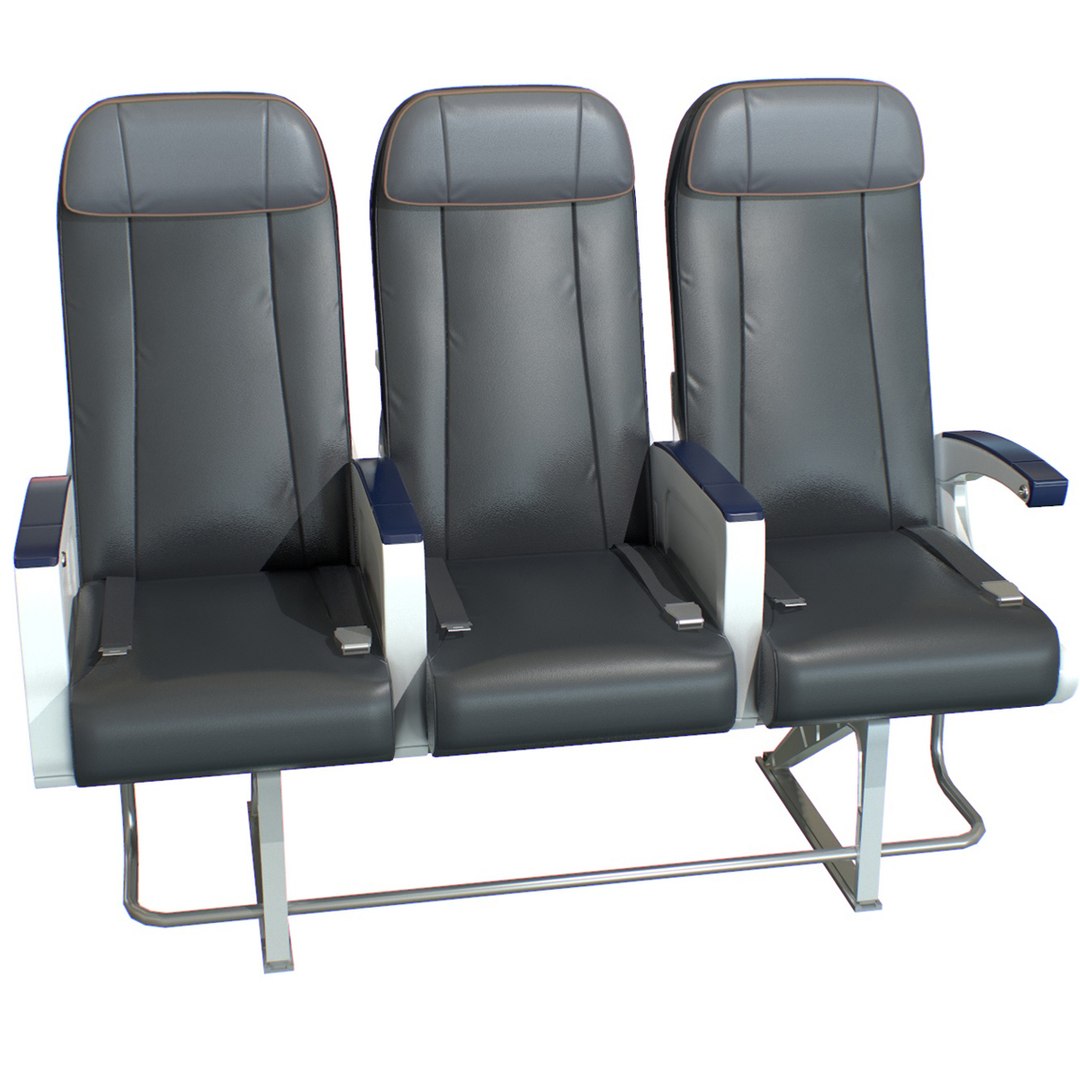 3D Airplane Economic Seat Model - TurboSquid 2130703