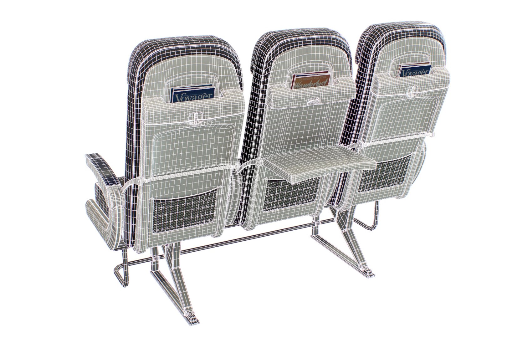 3D Airplane Economic Seat Model - TurboSquid 2130703