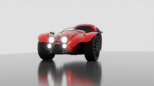 3D inverted tricycle electric vehicle model