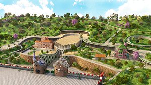 3D Park Guell Barcelona model