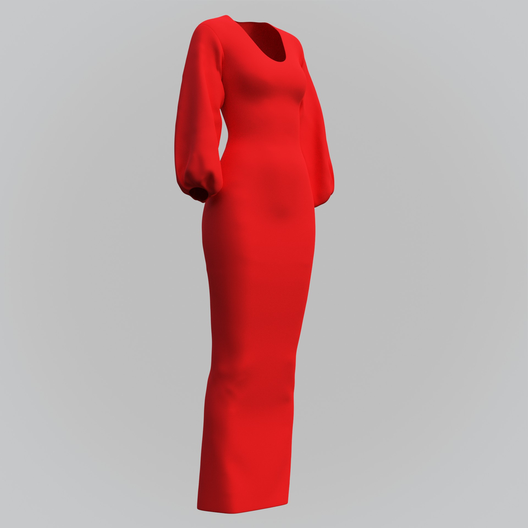 Red 3D Humming Bird Dress main image 1