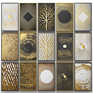 3D paintings gold walls