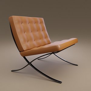 modern chair der rohe 3D