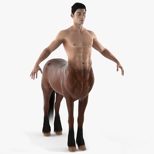 Centaur Mythical Creature A-Pose Fur for Maya