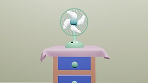colorful fan cooler 3D model