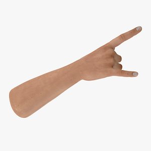 Tanned Man Hand Heavy Metal Pose