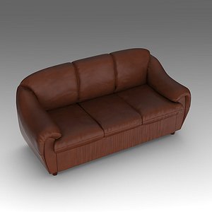 Leather Sofa seat glamour classic couch realistic interior room design modo modostore_041